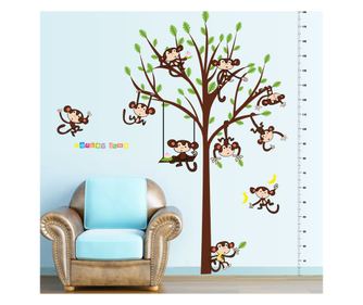 Sticker decorativ, masuratoare cu maimutele, 182 cm, 89STK