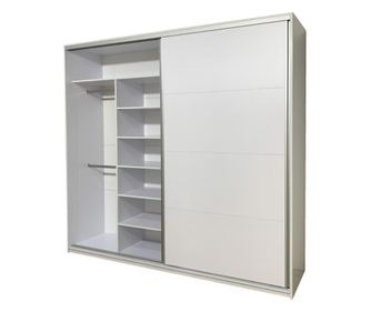 Dulap cu usi culisante, Alb, H220 x L220 x A60 cm