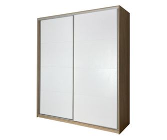 Dulap cu usi culisante, Stejar Urban/ Usi Albe , H230 x L160 cm