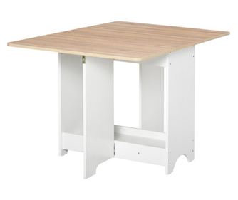 HOMCOM Сгъваема конзолна маса с рафт, сгъваема маса за хранене