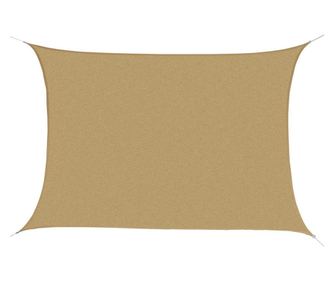 Outsunny Cort Parasolar Dreptunghiular Protecție Raze UV din PE, Culoarea nisipului, 4x6m