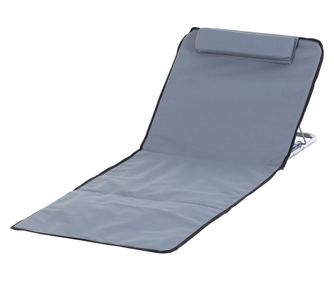 Outsunny Set de 2 Saltele de Plaja Pliabile cu Spatar Reglabil Gri