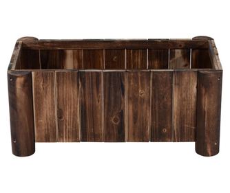 Outsunny Ghiveci Rectangular pentru Plante din lemn de Brad, 70x35x30cm