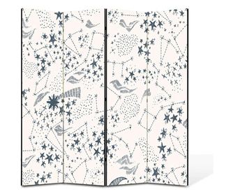 Paravan 4 piese Premium TrueColor Art Factory, Astronomie, Panza pe Cadru Lemn, 4 Panouri de 45x180, 180 x 180 cm