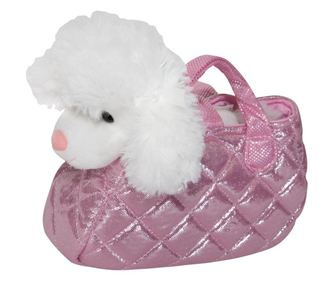 Плюшена играчка Noriel Plush - Чанта с бяло кученце