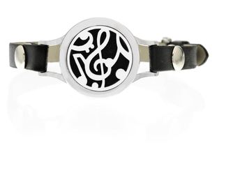 Neo WJ003 aromaterápiás karkötő, környezetbarát, cinkötvözet és ökobőr