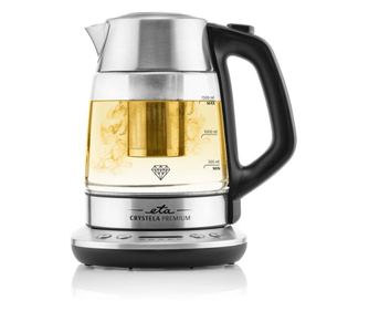 Fierbator electric cu infuzor pentru ceai ETA CRYSTELA PREMIUM 9153, 1.5 L, 2200W, otel inoxidabil si sticla