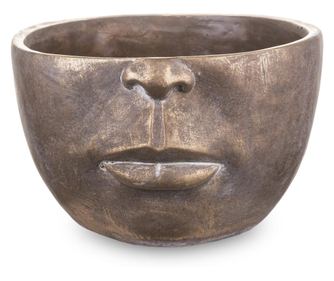 Ghiveci piatra, model chip, bronz, 14 x 24 x 23 cm
