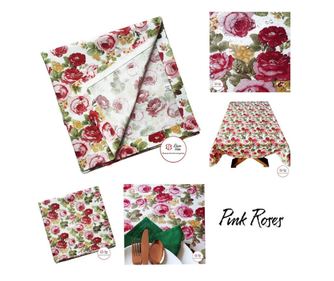 Хидрофобирана покривка EloraVala Pink Roses, 120/160см