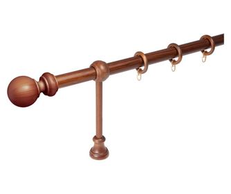 galerie lemn 28 mm BERGAMO EXCLUSIV, simpla, nuc, 120 cm, 25 cm consola perfecta pentru radiatoare si scurtare individuala Drape