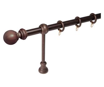 galerie lemn 28 mm BERGAMO EXCLUSIV, simpla, wenge, 240 cm, 25 cm consola perfecta pentru radiatoare si scurtare individuala Dra