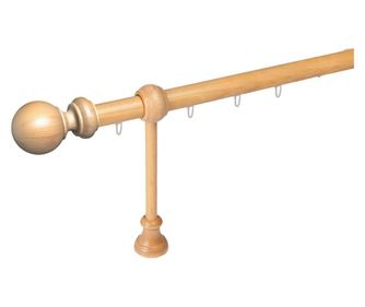 galerie lemn 28 mm BERGAMO SUPER cu canal, simpla, stejar deschis, 160 cm, 25 cm consola perfecta pentru radiatoare si scurtare