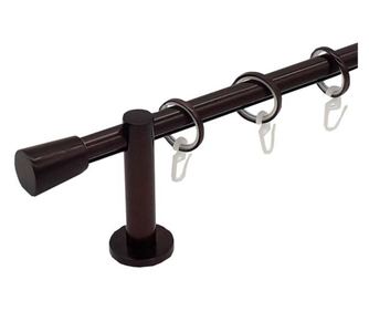 galerie metal 16 mm  GRECIA  simpla, ciocolata, 200 cm, capete ATENA