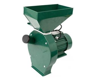 Малка занаятчийска мелница, 3.5 kW, 3000 rpm, голяма вана, 5.2A, 200-500 kg/h, зелена
