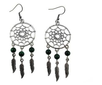 Cercei candelabru Dreamcatcher cu malachit