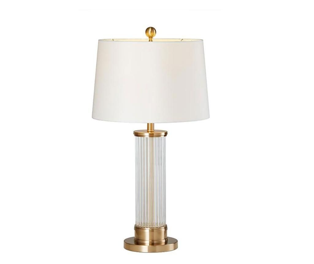 Veioza poetry, 32x32x60 cm, e27, 40 w, metal/sticla, alb/alama