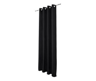 Perdea Beautissu Amelie VB, efect usor de intunecare, agatare cu inele, Negru