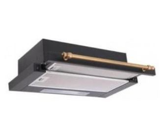 Hota incorporabila telescopica, 60 cm, Studio Casa Lean Retro-Nero, 2 motoare, 3 viteze