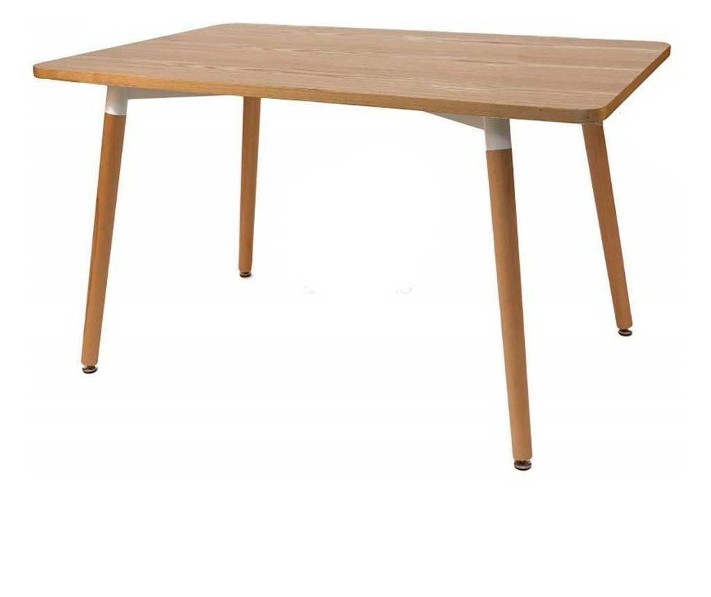 Masa cross,120x80x75 cm,mdf furnir lemn,picioare lemn