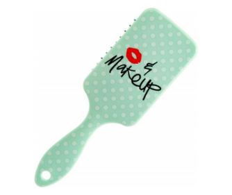 Perie de par patrata Pufo Love Makeup, verde