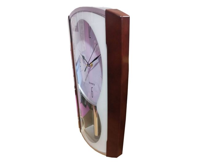 Ceas de perete cu pendul, Silentios, 45 cm,  ZX2387A