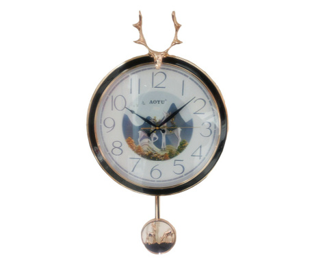 Ceas de perete cu pendul, Silentios, 38 cm,  H9304-16