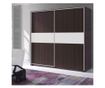 Dulap cu usi culisante, Wenge/Alb, 220 x 220 x 60 cm