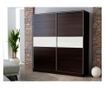 Dulap cu usi culisante, Wenge/Alb, 220 x 220 x 60 cm