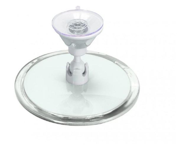 Oglinda cu ventuza si LED-uri Kleine Wolke Flexi Light, diametru 18 cm, mareste de 5 ori, rotire 180°