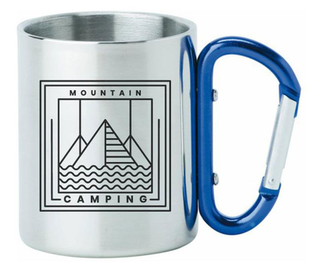 Cana cu carabiniera - outdoor, adventure, camping, munte, design mountains line