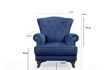 Fotoliu Gauge Concept, King Blue, bleumarin, 90x85x96 cm