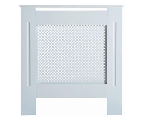Homcom Masca Calorifer in Lemn cu Grilaj Alb, 78x82x19cm