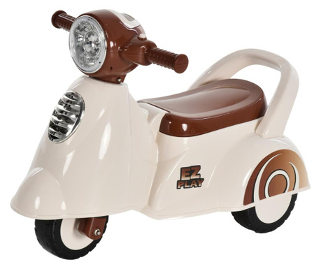 Homcom Jucarie Motocicleta Triciclu pentru Copii 12-36 luni Fara Pedale cu Lumini si Sunete Realiste Bej si Maro