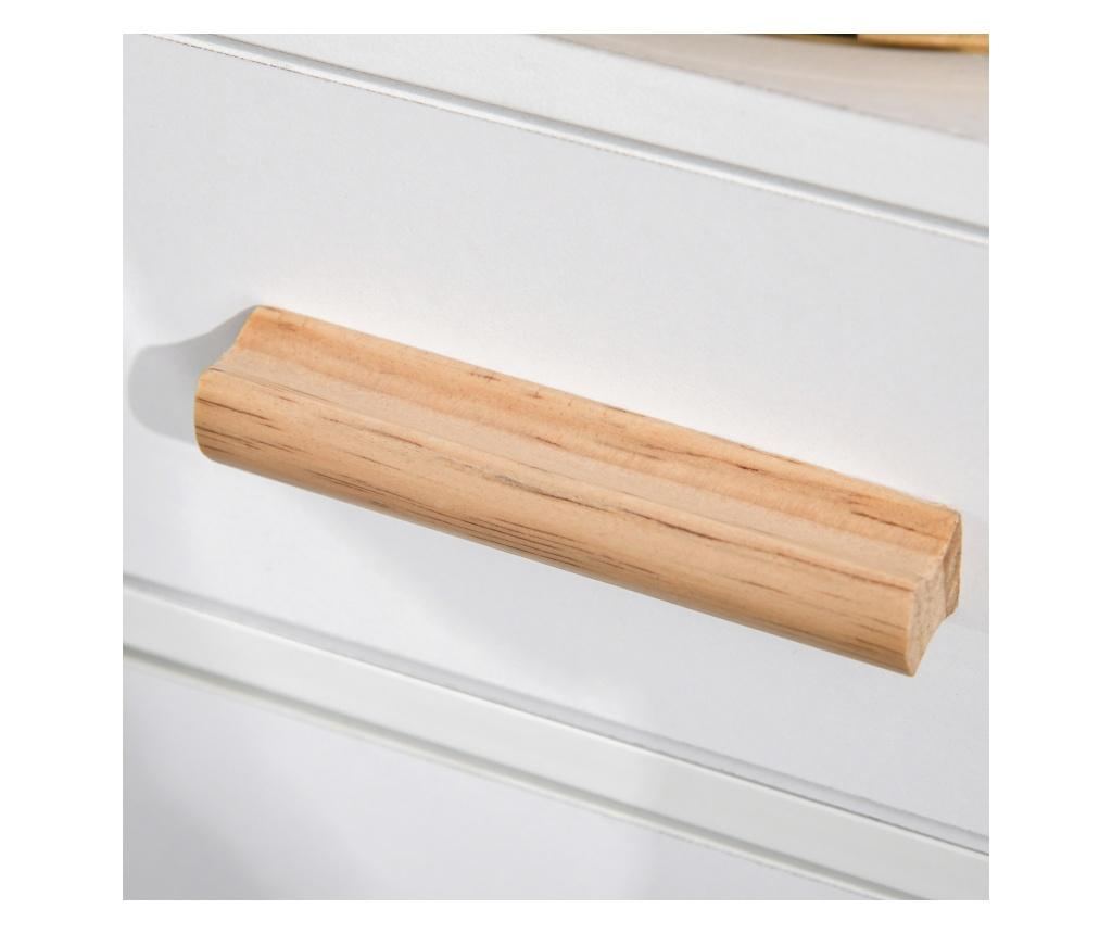 kleankin Dulap Coloana Space Saver din Lemn pentru Baie Alb - 7
