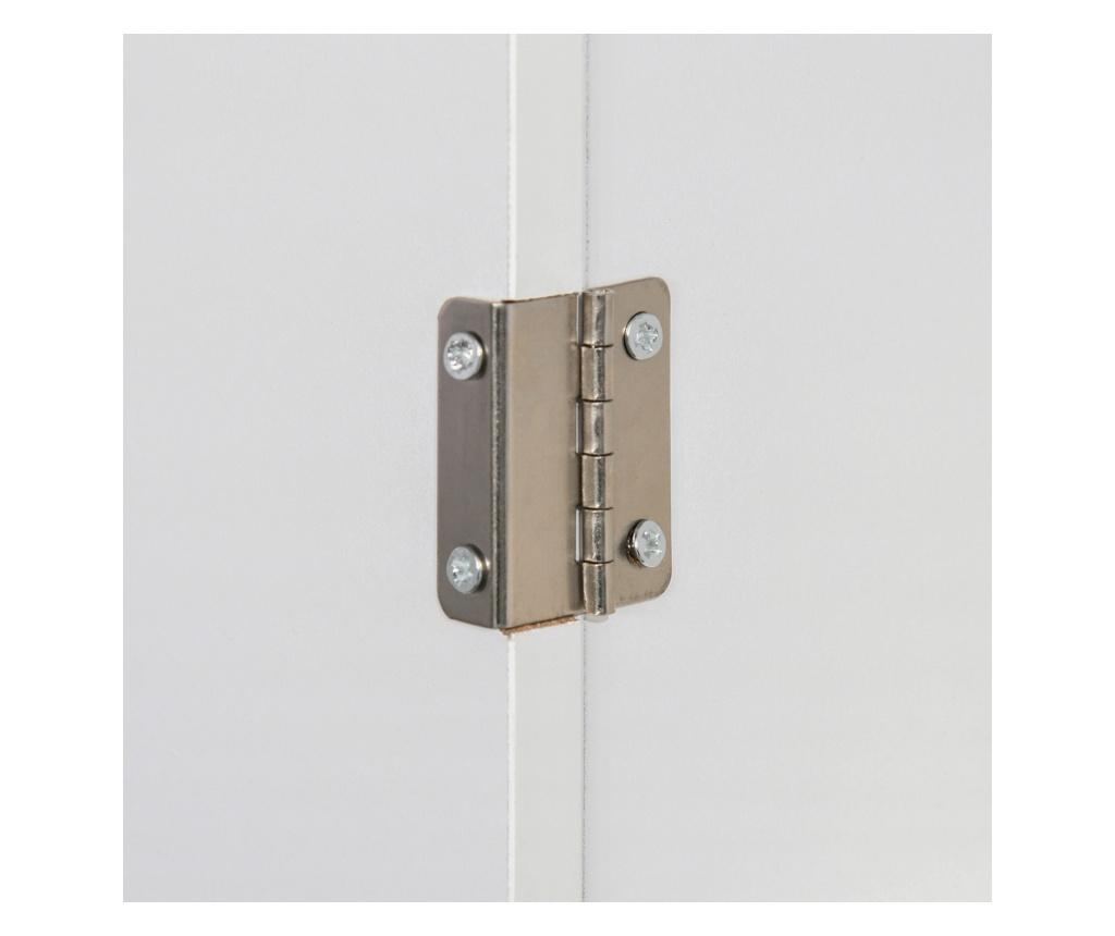 kleankin Dulap Coloana Space Saver din Lemn pentru Baie Alb - 8