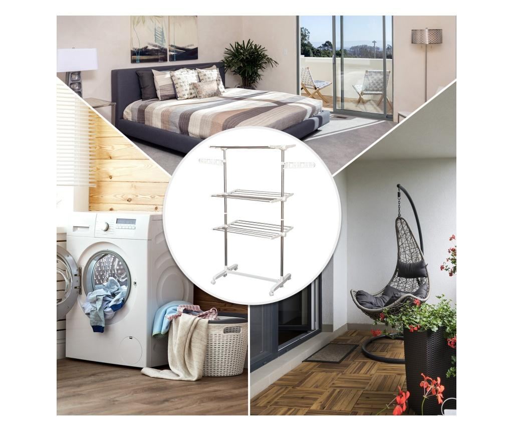 HomCom Prémium 3 szintes, állítható szárítórács - Deluxe rozsdamentes acél ruhaszárító, 81x28x10 cm - 5