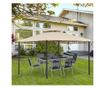 Outsunny Foisor Pavilion de Gradina cu acoperis dublu si panza detasabila
