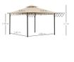 Outsunny Foisor Pavilion de Gradina cu acoperis dublu si panza detasabila
