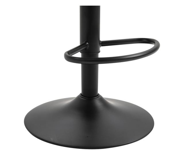 HOMCOM Set de 2 Scaune de bar captusite inaltime reglabila rotative suport pentru picioare