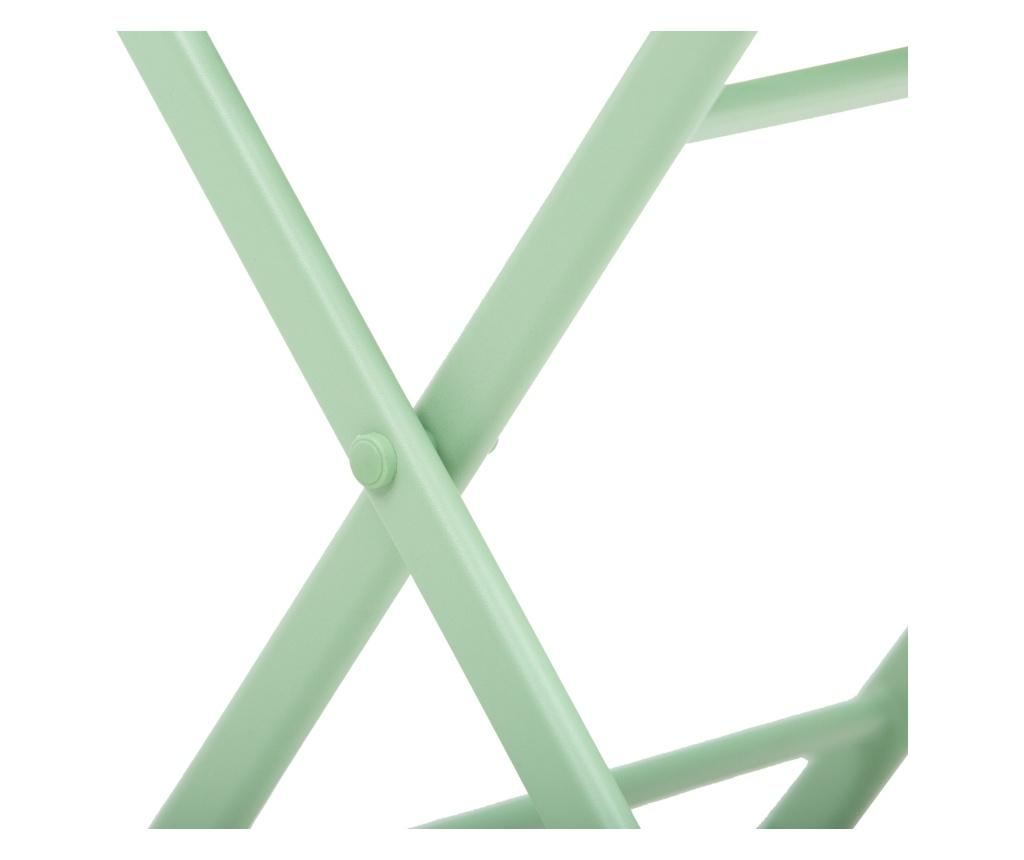 Outsunny Set Masa si Scaune de Gradina Pliabile din Metal Verde - 9