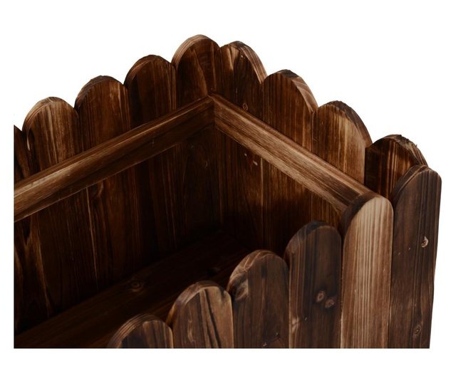 Outsunny Ghiveci Rectangular pentru Plante din lemn de Brad, 80x33x30cm