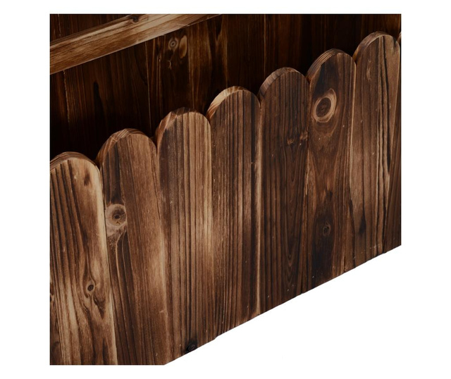 Outsunny Ghiveci Rectangular pentru Plante din lemn de Brad, 80x33x30cm