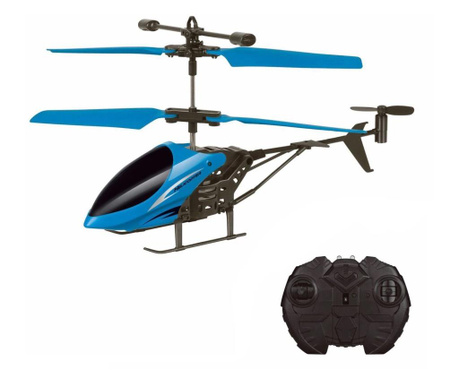 Elicopter cu telecomanda 2 canale, 17.5x3x10 cm, albastru