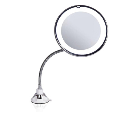 Oglinda de machiaj iluminata LED, cu brat flexibil de 34cm si rotire 360 , Matheus-FlexMirror2