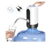 Pompa electrica pentru bidon de apa, Incarcare prin USB, indicator LED pt baterie, sticle pana la 20 de litri, Alb