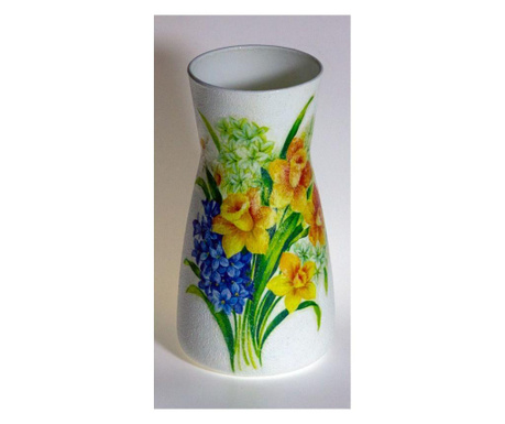 Vaza decorativa handmade,sticla, 10x20 cm