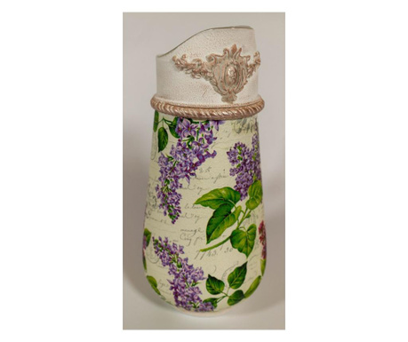 Carafa decorativa handmade,sticla, 13x11x26,5 cm