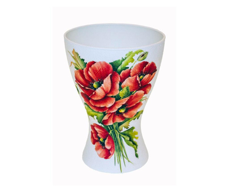 Vaza decorativa handmade,sticla, 14x19,5 cm