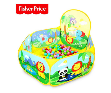 Кошара с топки за игра, Fisher Price, 25 топки, Многоцветна