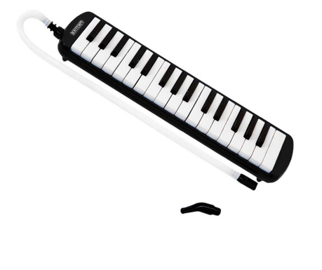 Детски синтезатор, Разполага с 32 клавиша, Мундщук, Черен, 3+ години